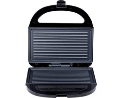 Contactgrill - Tosti IJzer - Panini Grill - Anti Aanbaklaag - 750W - Zwart