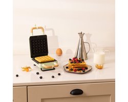 CREATE STONE 2 in 1 COMPACT - Sandwichgrill en wafelijzer met verwisselbare platen - Pastel Groen