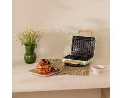 CREATE  STONE 3 IN 1 STUDIO - Sandwich/Wafel grill - Verwisselbare Grillplaten - Verticale Opslag - Groen