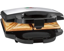 Croque-Monsieur Maker Driehoekige Sandwichplaten Sandwich Machine Grijs-Zwart 750W