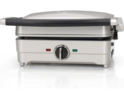 Cuisinart 3-in-1 Compacte Grill, Wafel- en Omeletmaker Contactgrill GRSM3E - Wafelijzer - 3 anti-aanbak platen - 210˚C - Zilver