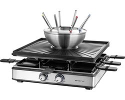 Emerio RG-128187 - Raclettegrill -Gegoten aluminium grill oppervlak - Anti-aanbaklaag