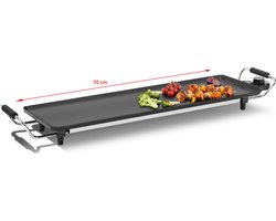 FRITEL TY 1689 Teppanyaki 70cm - massieve aluminium tepanyaki bakplaat - 1800 W - regelbare thermostaat - 3 tot 6 personen