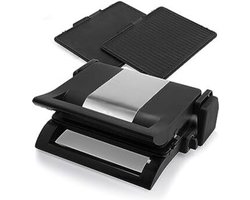 Grill Apparaat Uitneembare Platen - Contactgrill met Uitneembare Platen - Grill Plaat - Tosti Ijzer met Uitneembare Platen - 2-in-1 Sandwich- en Tafelgrill