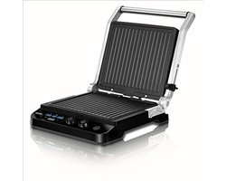 Grill Apparaat Uitneembare Platen - Contactgrill met Uitneembare Platen - Grill Plaat - Tosti Ijzer met Uitneembare Platen - 2000 W, Zilver