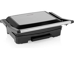 Grill Apparaat Uitneembare Platen - Contactgrill met Uitneembare Platen - Grill Plaat - Tosti Ijzer met Uitneembare Platen - Bakoppervlak 23 x 15 cm - Zwart