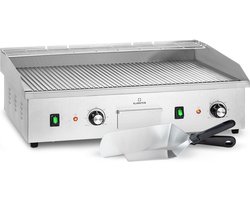 Klarstein Grillmeile 4400 - Elektrische grill plancha - 2x2200W - Grillplaat - Roestvrij staal