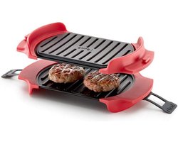 Magnetrongrill sandwichmaker paninipers 254 x 14 cm - Rood met Timer