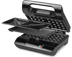 Multi Sandwich Grill Compact Pro - Verwisselbare platen - Verticaal opbergbaar - Zwart