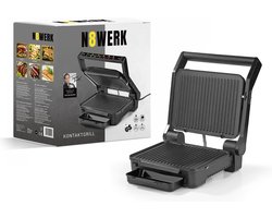 N8WERK Contact Grill Smart 2000W zwart Digitaal