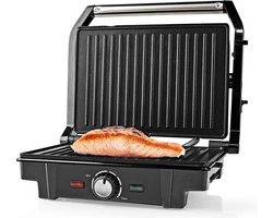 Nedis Contact Grill - 1600 W - 25.6 x 17.8 cm - Metaal