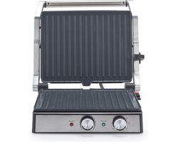 Petra Elektrische Grill – Grote elektrische kookplaten, opent tot 180° voor dubbelzijdig koken, PFAS-vrije keramische antiaanbaklaag, instelbare temperatuur en timer, 2000 W