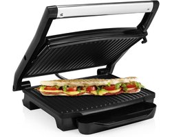 Princess Panini Grill 112415 – Contactgrill groot 30 x 24cm - Tosti apparaat - Grill apparaat - Zwevend bovendeksel – Verticaal opbergbaar