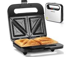 Pro Tosti-ijzer met Keramische Coating en Automatische Temperatuurregeling - 180-200 °C - Indicatielampjes - Verticale Opslag - 750 W