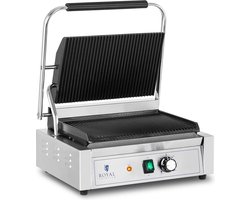 Royal Catering Contactgrill- 2.200 W - geribbeld