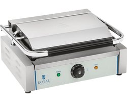 Royal Catering Contactgrill - geribbelde bovenste bakplaat - 2200 W