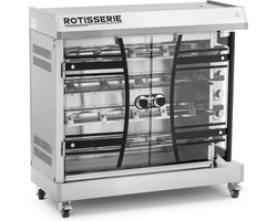 Royal Catering - Elektrische kippengrill - 4 spitten - met verlichting en wielen - Royal Catering