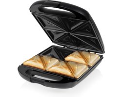 Sandwich Maker XL - 4 sandwiches tegelijk - Antiaanbaklaag - Oververhittingsbeveiliging - Gemakkelijk te gebruiken - 1500 W - SA-3069 - Groot formaat - Snelle bereiding