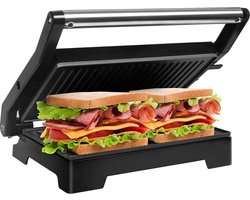 Tafelgrill Contactgrill - Tosti Grill Apparaten 180° Inklapbaar - Wafelijzer Met Antiaanbaklaag – Tosti Apparaat – Grill Apparaat Met Cool-touch Handgreep – Contactgrill – 3-in-1 Sandwich Maker 900 Watt – Panini Grill