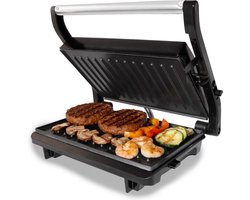 Tomado TGC2001S - Kleine contactgrill - Tosti apparaat - PFAS vrij - Zwart/rvs - 750 watt