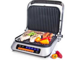 TZS First Austria Contactgrill - 2100 W - Tosti apparaat - Grill - Panini Grill - RVS