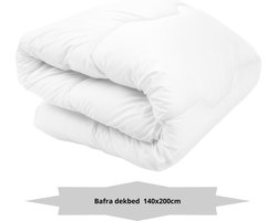 Bafra - Ultra Soft Dekbed - ALL YEAR DEKBED - 140x200 cm - 1 persoons - Anti Allergie - Wasbaar - Wit - ALLE MATEN BESCHIKBAAR