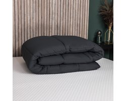 Felman Eazy Sleep Dekbed - 2-in-1 - Dekbed en Hoes - Alle Seizoenen - Zwart - Antraciet - 240 x 220 cm