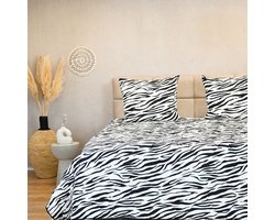 HappyBed All year dekbed enkel 140x200 - Eenpersoons - Wasbaar Dekbed Zonder Overtrek - Bedrukt Zonder Hoes - Hoesloos Dekbed met Print - Zebra