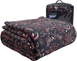 HappyBed All year dekbed enkel 140x220 - Eenpersoons - Wasbaar Dekbed Zonder Overtrek - Bedrukt Zonder Hoes - Hoesloos Dekbed met Print - Twilight ruby