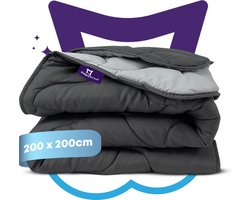 Slaapspeciaal Zomerdekbed - eazydekbed ® Series Antraciet/Grijs - Dekbed zonder overtrek | 200x200 cm - 30 dagen proefslapen - Hoesloos dekbed - Bedrukt dekbed zonder overtrek - Dekbed in kleur - Gekleurd dekbed - Tweepersoons Dekbed