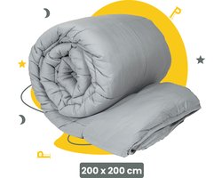 Sleep Comfy - Vivid Dreams - Grijs - All Year Dekbed Enkel| 200x200 cm - 30 dagen Proefslapen - Hoesloos dekbed - Dekbed zonder overtrek - Dekbed met print - Gekleurd dekbed - Anti Allergie Dekbed - Eenpersoons Dekbed- Zomerdekbed & Winterdekbed