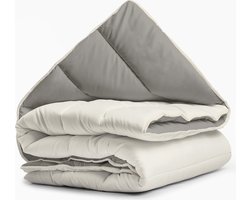 Sleeptime 2 in 1 Omkeerbare Dekbed - Dekbed zonder Overtrek - 140x200 - Creme/Kaki