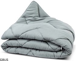 Ten Cate Dekbed - Dekbed zonder Overtrek - Bedrukt Dekbed - Dekbed zonder Hoes - Dekbed 200x200 - Dekbed zonder Overtrek en Wasbaar - Dekbed zonder hoes 200x200 cm - Grijs