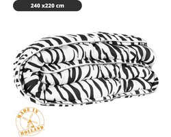 zebra dekbed zonder overtrek | 240x220 cm - Bedrukt dekbed - Gekleurd dekbed - Dekbed met print - Wasbaar hoesloos dekbed - All year zomerdekbed & winterdekbed