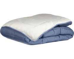 Zelesta Easybed Blauw & Mastiek 200x200cm - Dekbed zonder overtrek - 30 dagen proefslapen - Wasbaar hoesloos dekbed - Bedrukt dekbed - All Year Winterdekbed & Zomerdekbed