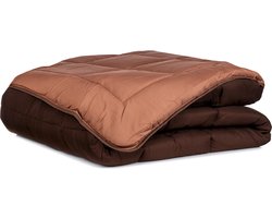 Zelesta Easybed Chocolade & Mokka 140x200cm - Dekbed zonder overtrek - 30 dagen proefslapen - Wasbaar hoesloos dekbed - Bedrukt dekbed - All Year Winterdekbed & Zomerdekbed