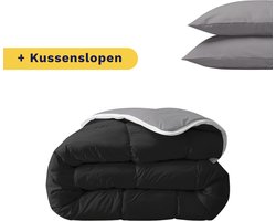 Zelesta Royalbed Black & Anthracite 140x200cm - Dekbed zonder overtrek - 30 dagen proefslapen - Wasbaar hoesloos dekbed - Bedrukt dekbed - All year zomerdekbed & winterdekbed