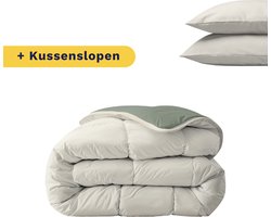 Zelesta® Royalbed Green & Cream 240x200cm - Dekbed zonder overtrek - 30 dagen proefslapen - Wasbaar hoesloos dekbed - Bedrukt dekbed - All year zomerdekbed & winterdekbed