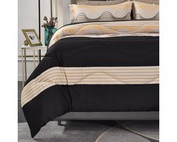 Zorgmatras® - Wasbaar hoesloos dekbed zonder overtrek met kussenslopen - Bedrukt met print - Patroon Emma - 4 seizoenen dekbed - 240x220 cm