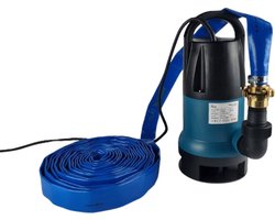 Dompelpomp IPK + Slang 15 m - Dompelpomp / Waterpomp - Met Vlotter - 7500 l/h - 400W - Startklaar Pakket