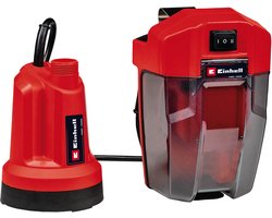 Einhell Accu Dompelpomp GE-SP 18 LL Li Solo - Power X-Change - 18 V/Li-Ion - 4.500 l/u - Max. opvoerhoogte: 8 m - Max. dompeldiepte: 4 m - Afzuigend tot: 1 mm - Stroomkabel: 5 m - Excl. accu en lader