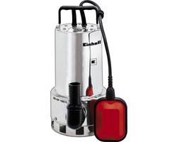 Einhell Elektrische Vuilwaterpomp GC-DP 1020 N - 1000 W - 18000 l/u - Vuil tot Ø20 mm - Traploos instelbare vlotterschakelaar - Behuizing van RVS - Incl. universele slangaansluitingen