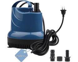 EXLECO® Vlakzuigpomp - Dompelpomp Met 3 Slangadapters - Dompelpomp Vuil Water - Kelderpomp - Vlakzuiger - Vlakzuiger Dompelpomp - Breed Toepassingsgebied - Krachtig & Efficiënt