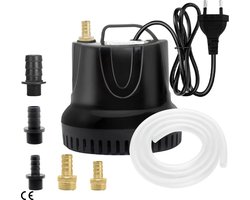 Krachtige Mini Dompelpomp - 25W, 1500L/u Capaciteit - Ideaal voor Fonteinen, Zwembaden, Tuinwater, Vis- en Aquariumtanks (Zwart)