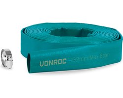 VONROC Dompelpomp afvoerslang - Persslang - Plat – Universeel - 10m x 32mm