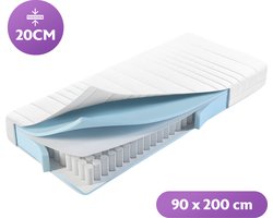 Densi Matras - Pocketvering - 90x200 - 20cm dik - 7 zones - Koudschuim - Afritsbare hoes - Premium hotelkwaliteit - Pocket veer