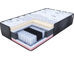 FDM® COMFORT Matras 90x200 cm - Multi Pocketvering Matrassen Eenpersoons - Hoogte 25 cm H3 - Dubbelzijdig - 7 zones - Afritsbaar hoes wasbaar - Antiallergisch en Ademend - Öko-Tex gecertificeerd