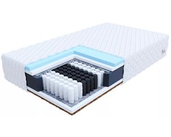 FDM® LAVAL Matras 90x200 cm - Pocketvering Matrassen Eenpersoons - Hoogte 20 cm H3 en H4 - Dubbelzijdig - 7 zones - Afritsbaar hoes wasbaar - Antiallergisch en Ademende - Öko-Tex gecertificeerd