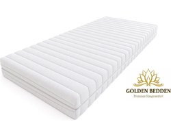 Golden Bedden - Een Persons - 90x180x14cm - HR45 Medium Kindermatras Anti-allergische wasbare hoes met rits.