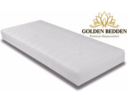 Golden Bedden - eenperson - 90x200x25 cm Koudschuim HR 45 medium - Anti-allergische wasbare hoes met rits.